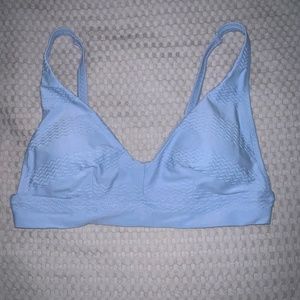 Aerie Baby Blue Scoop Triangle Bikini Top